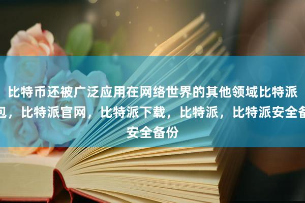 比特币还被广泛应用在网络世界的其他领域比特派钱包，比特派官网，比特派下载，比特派，比特派安全备份