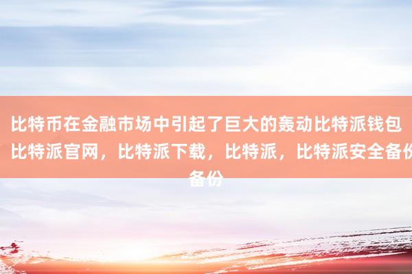 比特币在金融市场中引起了巨大的轰动比特派钱包，比特派官网，比特派下载，比特派，比特派安全备份