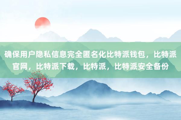 确保用户隐私信息完全匿名化比特派钱包，比特派官网，比特派下载，比特派，比特派安全备份