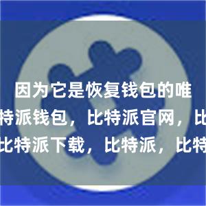 因为它是恢复钱包的唯一途径比特派钱包，比特派官网，比特派下载，比特派，比特派安全备份